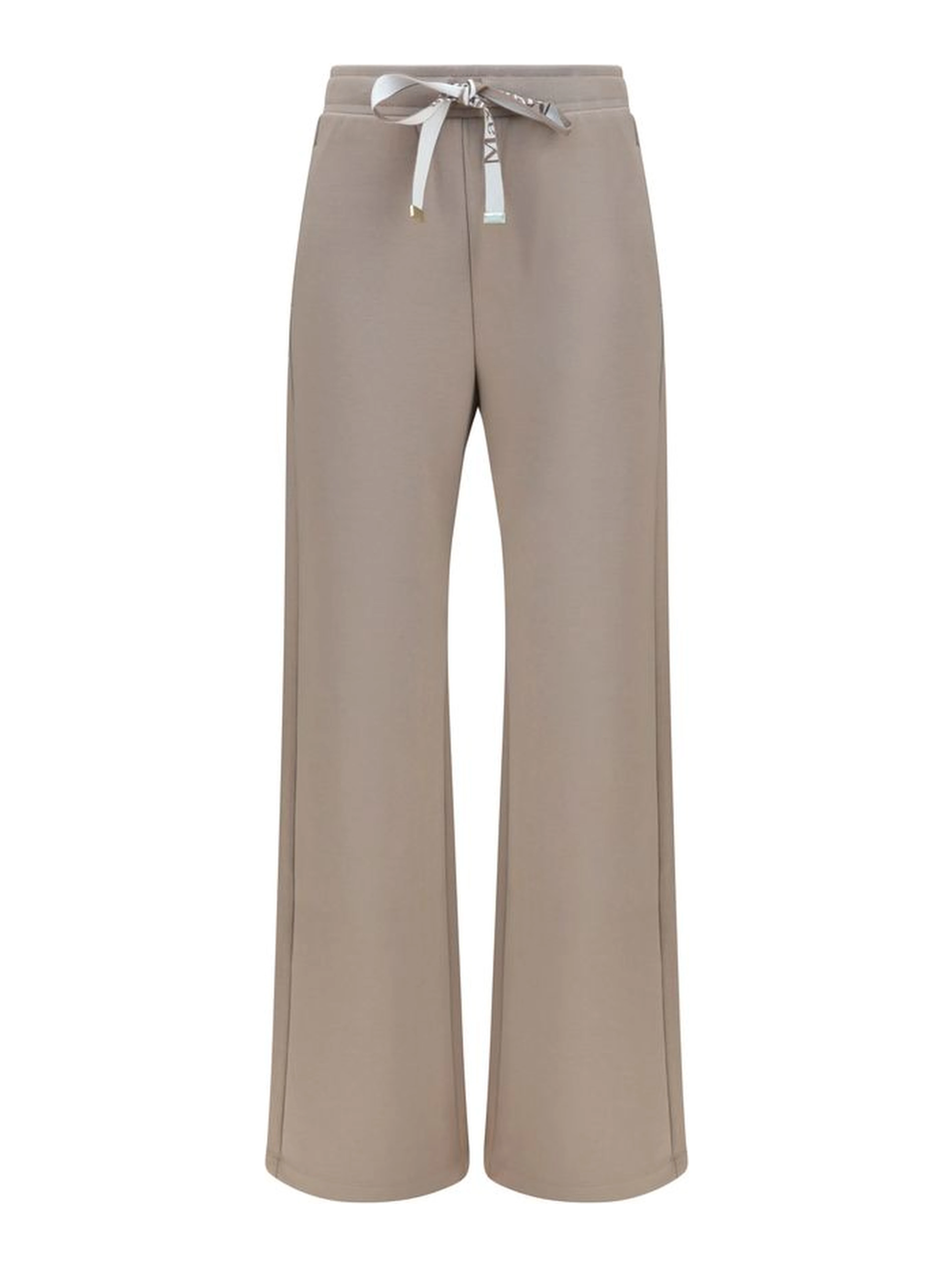 Beige Cotton Casual Pants