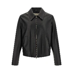Black Lamb Leather Leather Jacket