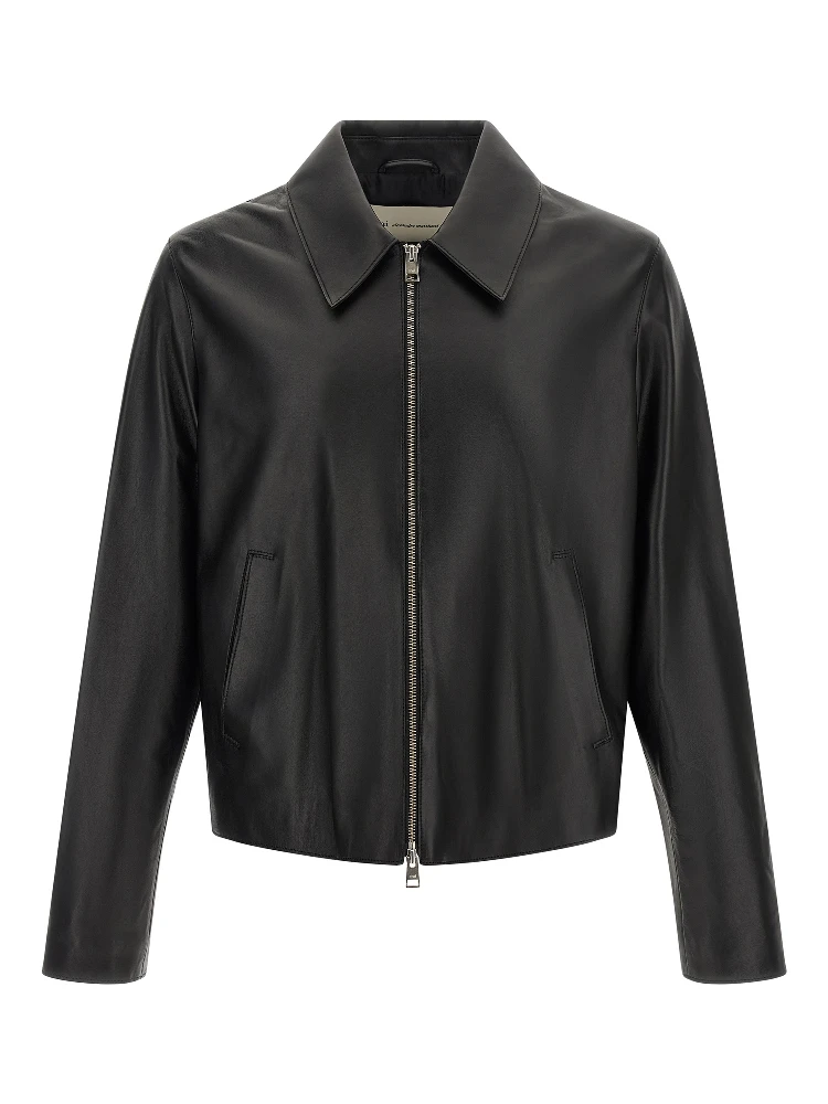 Black Lamb Leather Leather Jacket