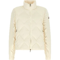 White Polyester Cardigan
