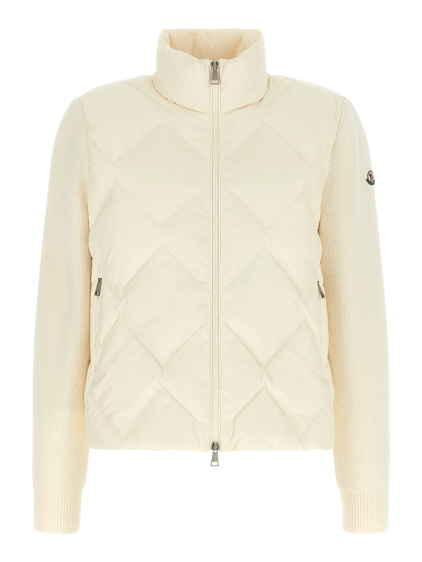 White Polyester Cardigan