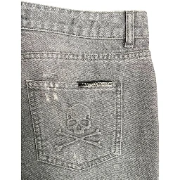 Grey Fabric Women Jeans