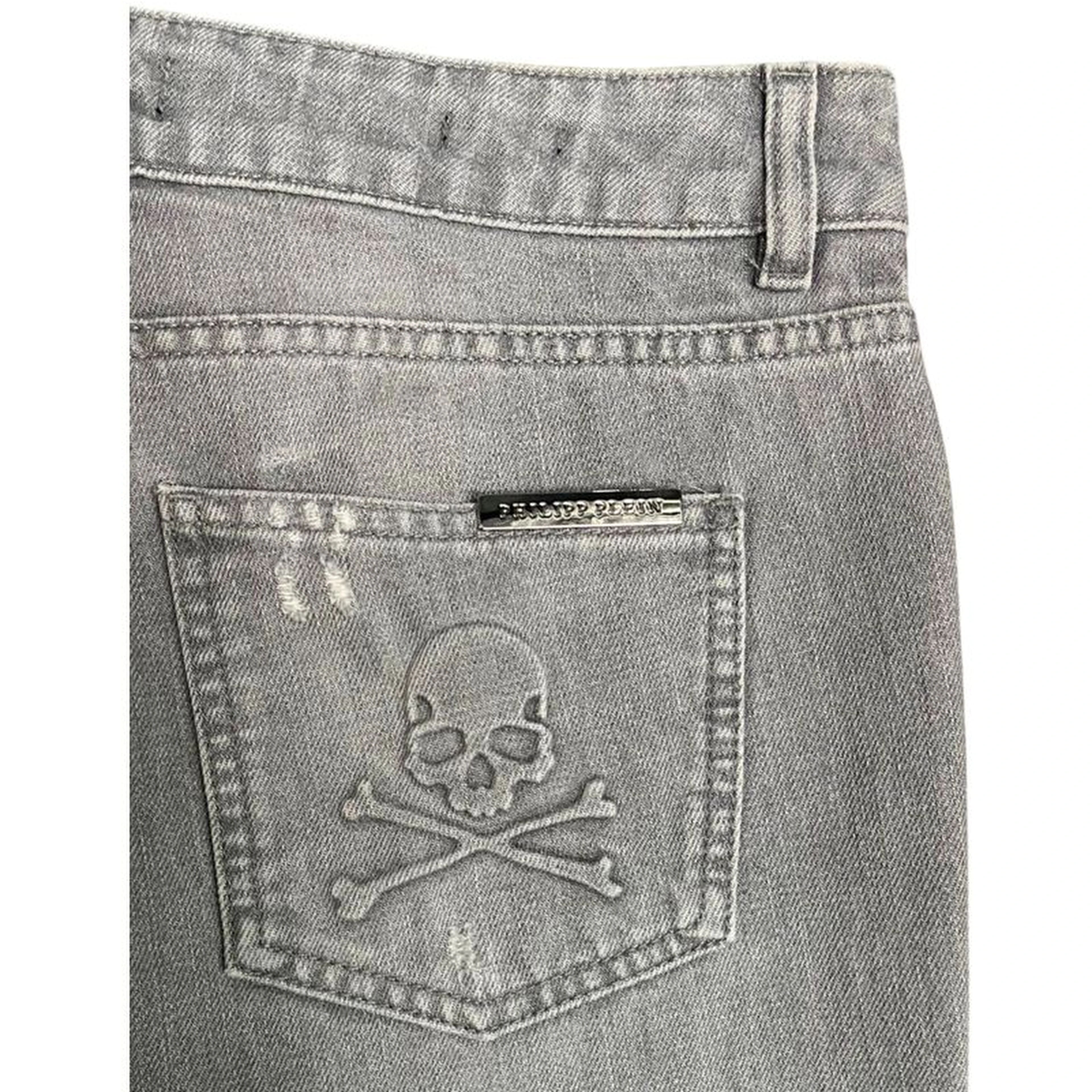 Grey Fabric Women Jeans
