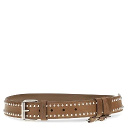 Brown Suede Leather Regular Belt