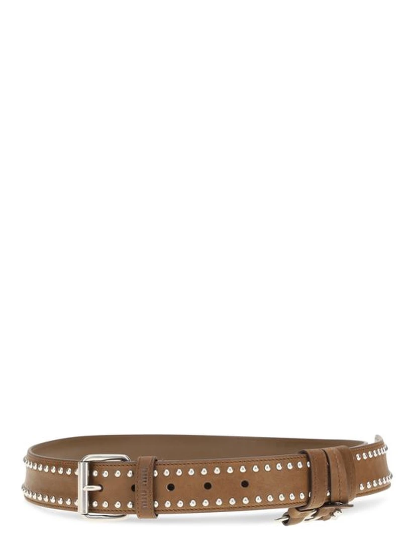 Brown Suede Leather Regular Belt