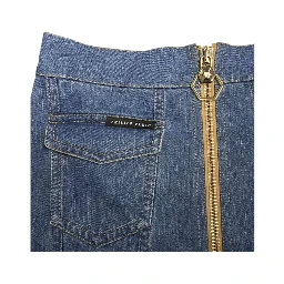 Blue Cotton Women Skirt