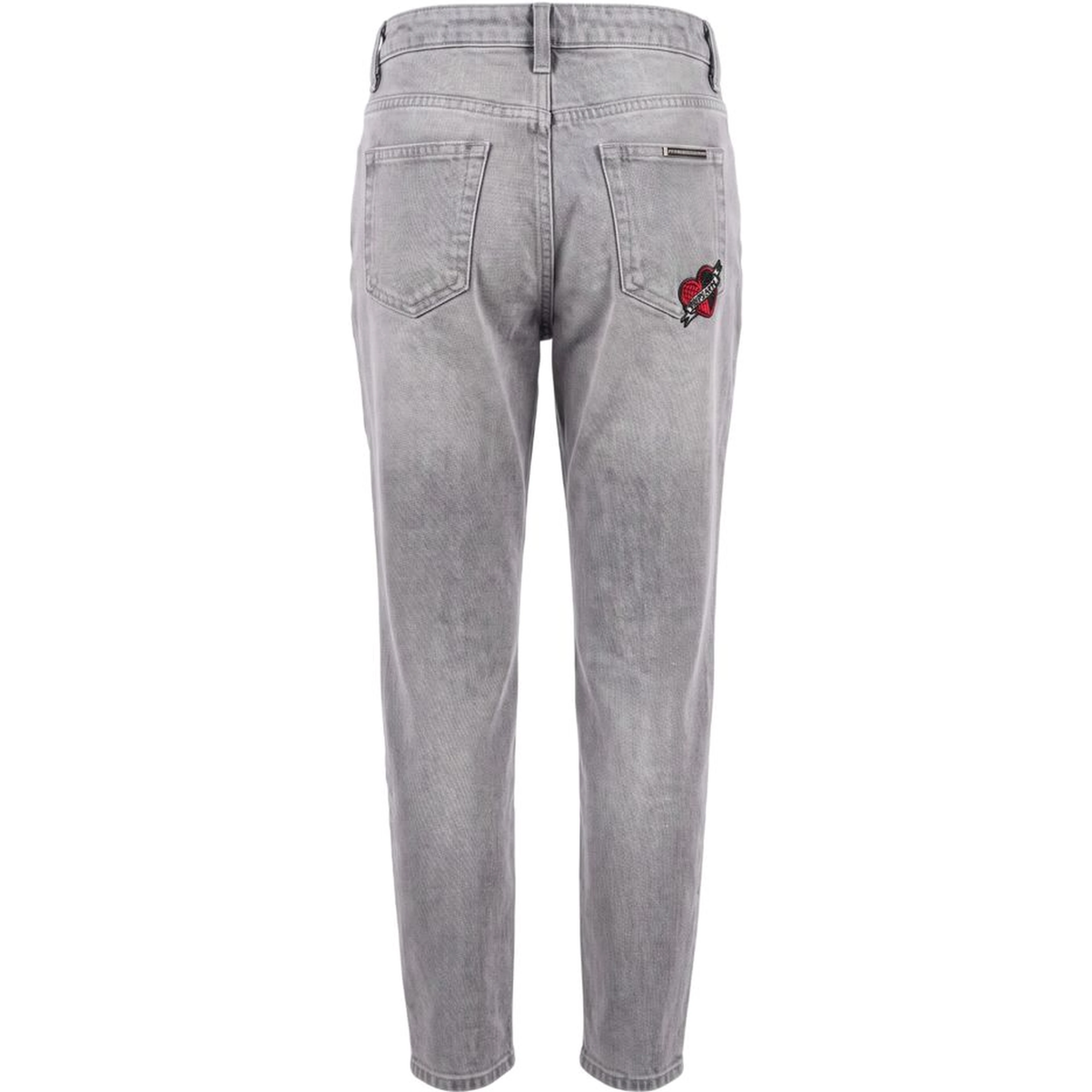Grey Cotton Women's Jeans