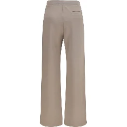 Beige Cotton Casual Pants