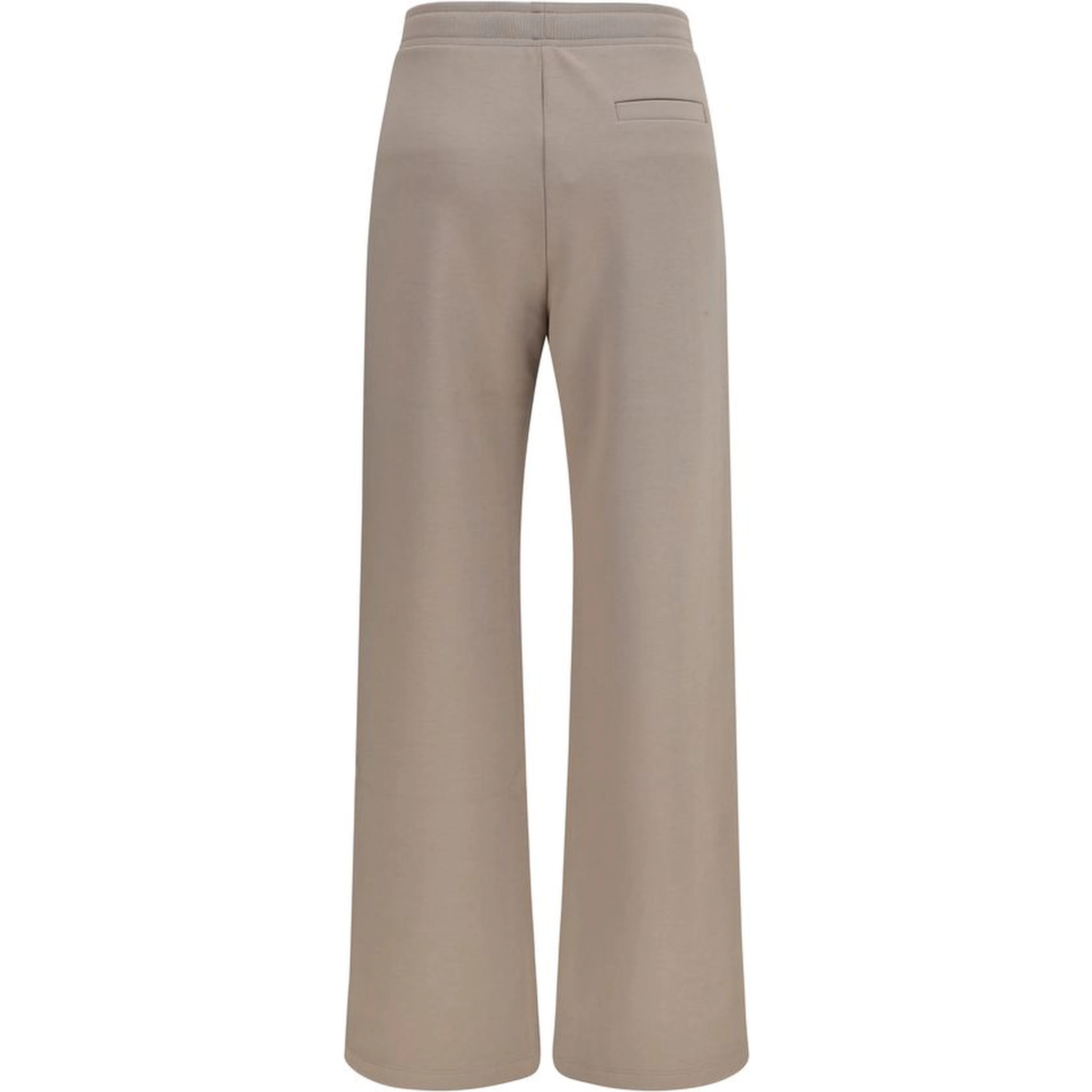 Beige Cotton Casual Pants