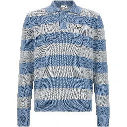 Blue Cotton Polo Shirt