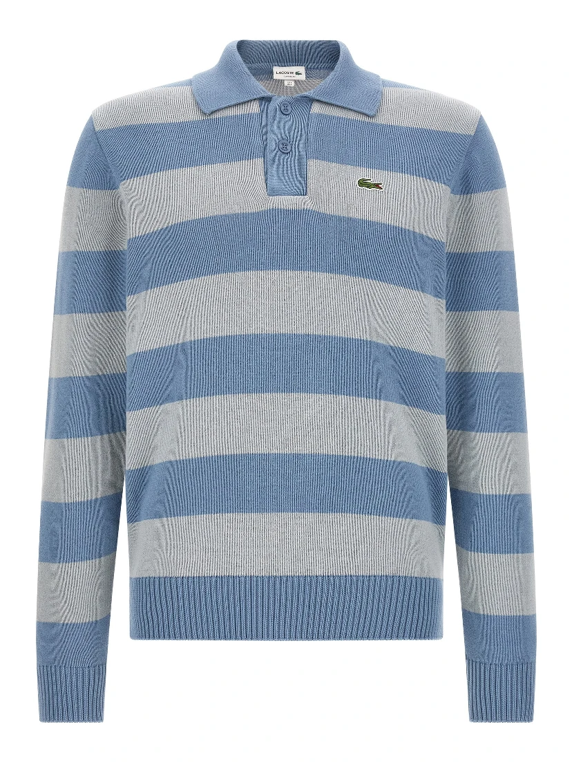Blue Cotton Polo Shirt