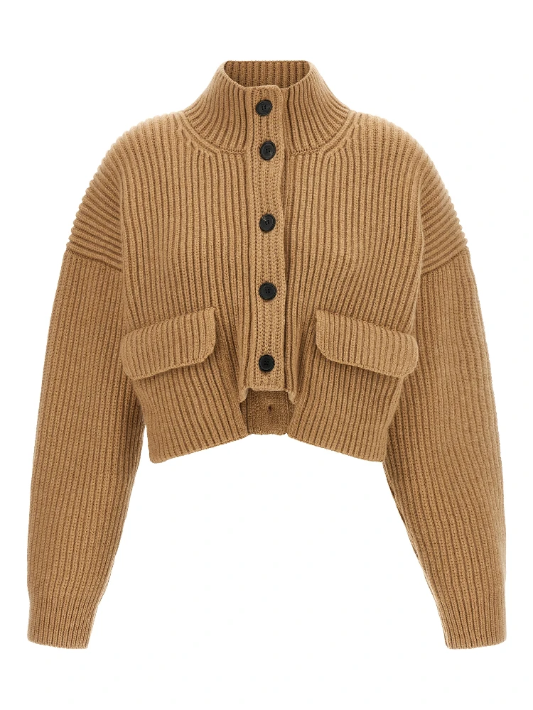 Beige Cashmere Cardigan