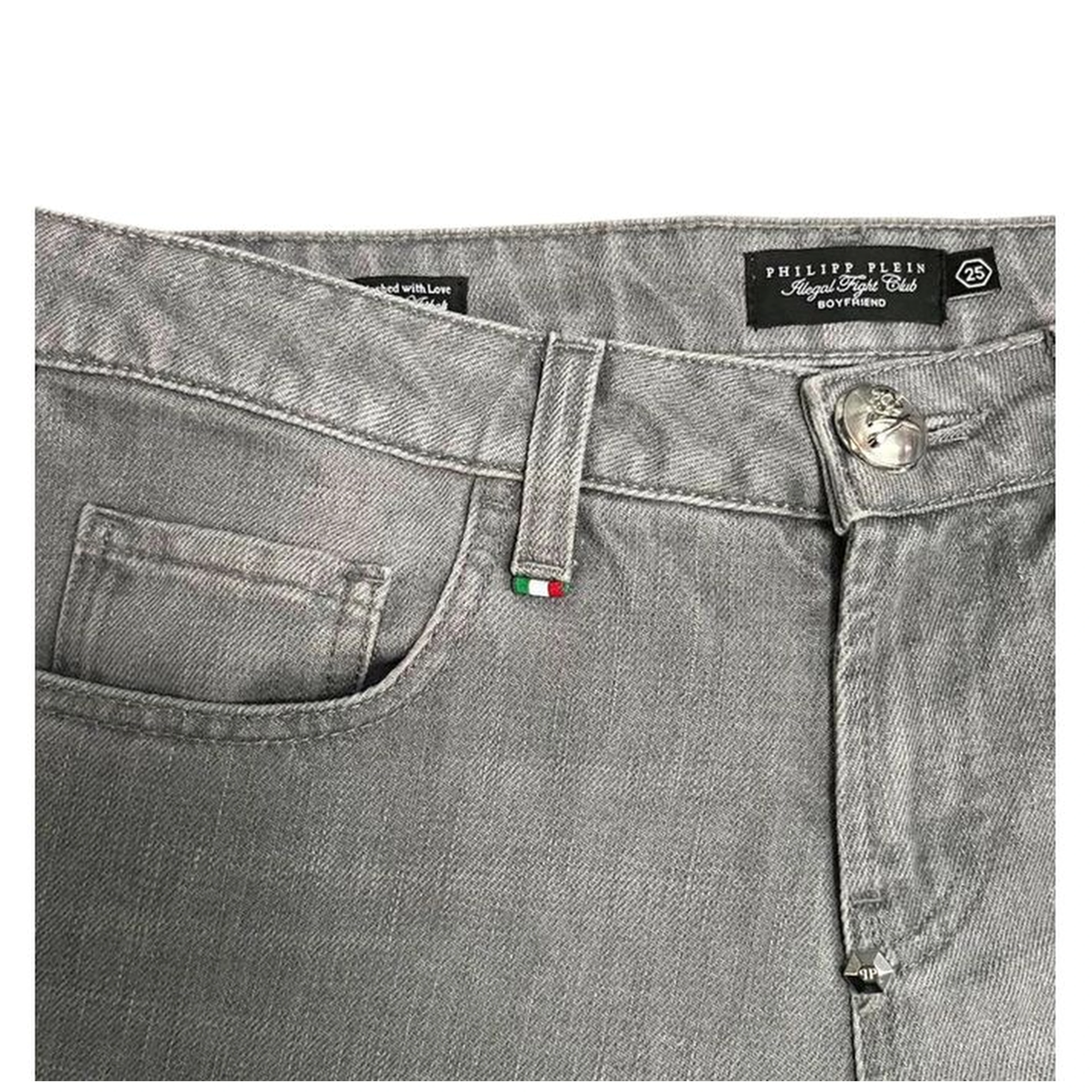 Grey Cotton Women's Jeans