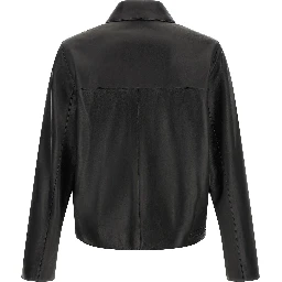 Black Lamb Leather Leather Jacket