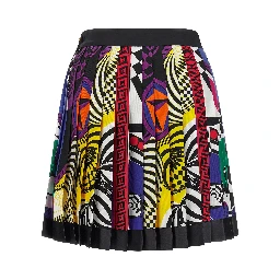 Multicolor Silk Long Skirt