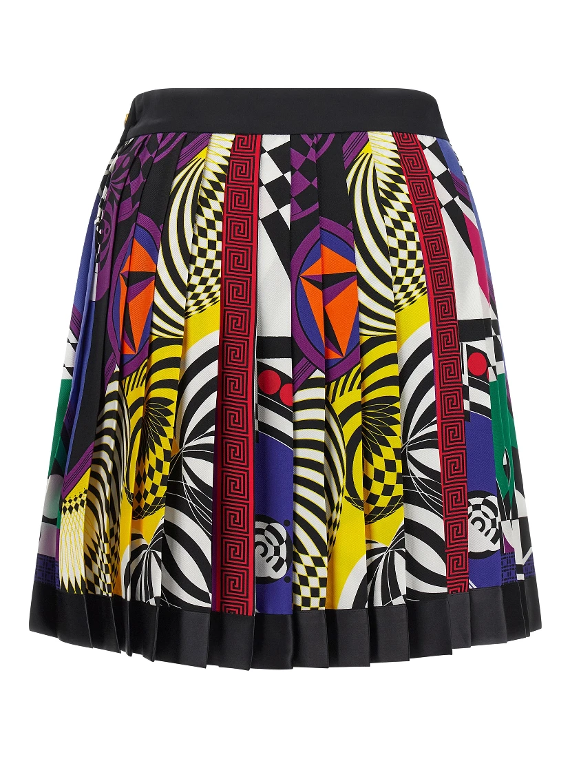 Multicolor Silk Long Skirt