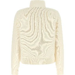 White Polyester Cardigan