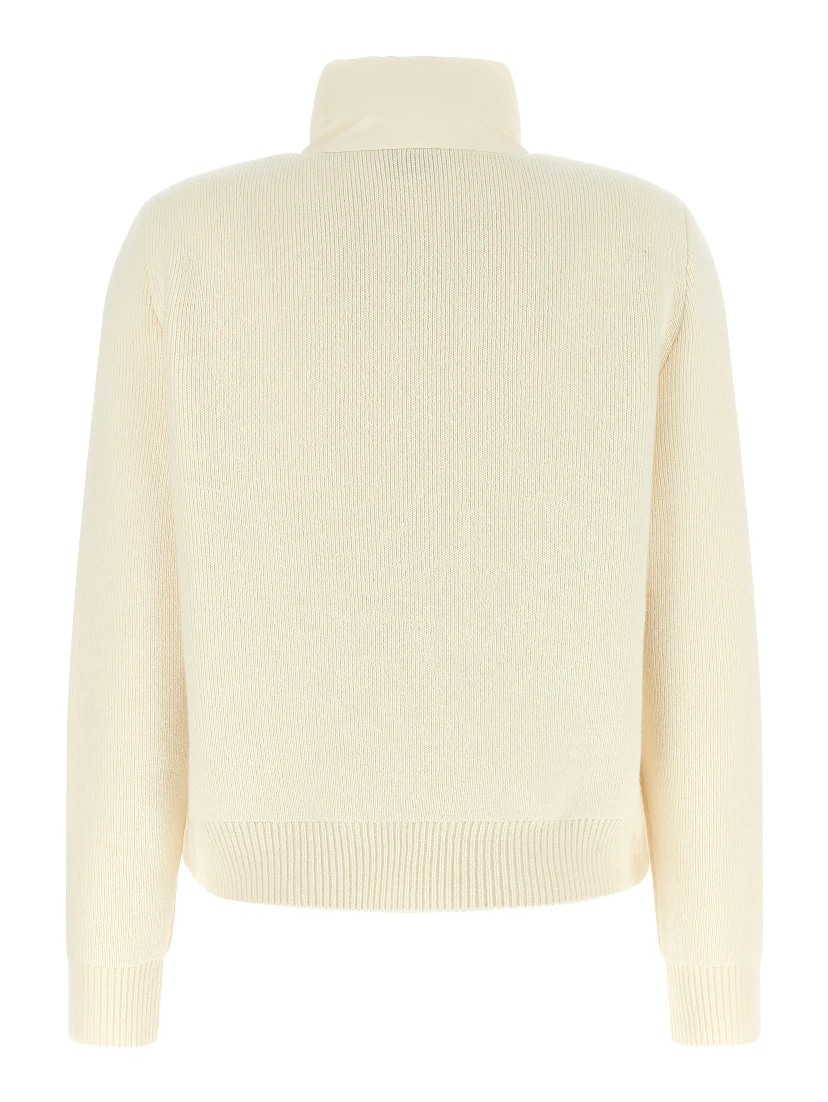 White Polyester Cardigan