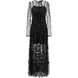Black Polyamide Long Dress