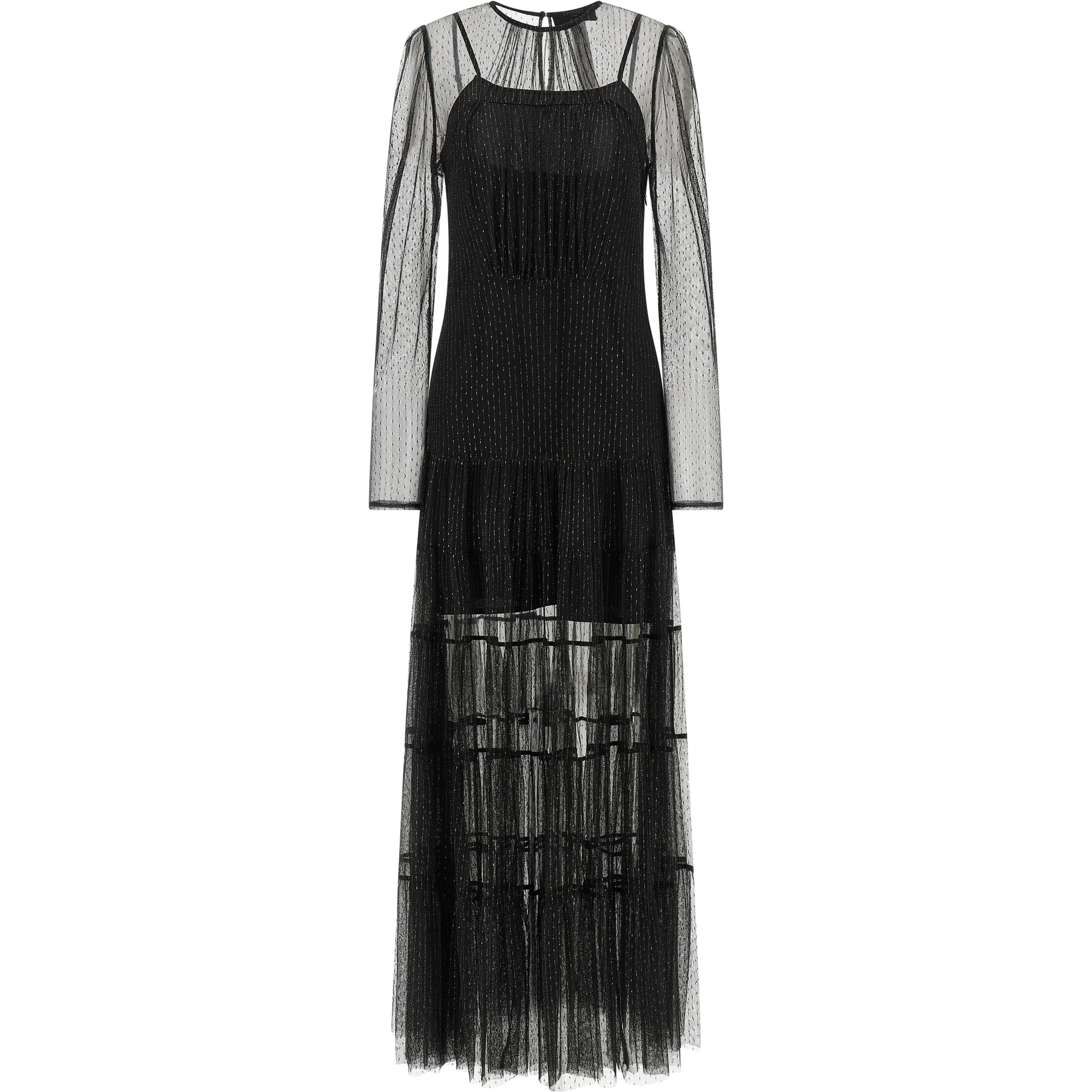 Black Polyamide Long Dress