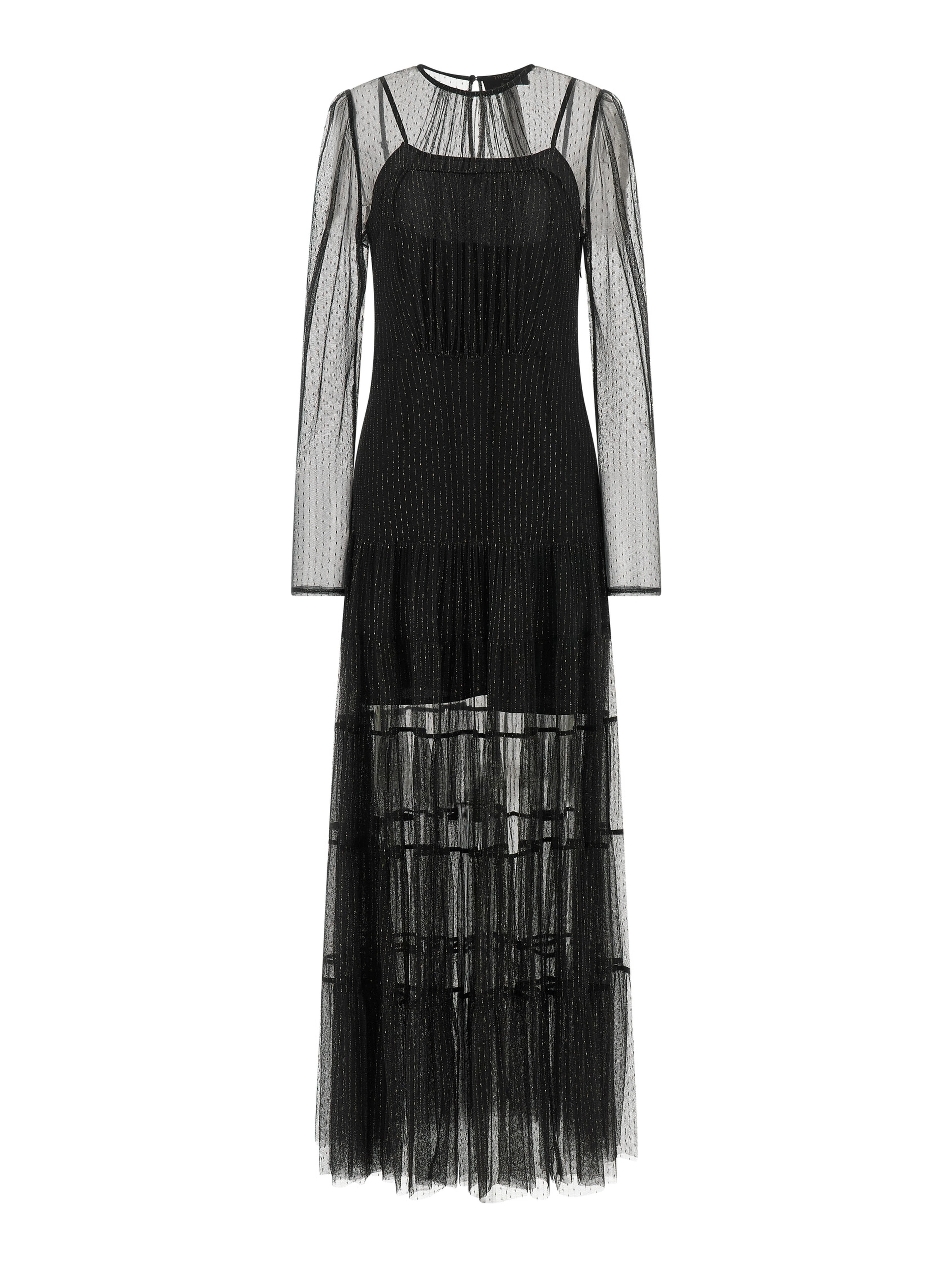 Black Polyamide Long Dress