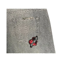Grey Cotton Women's Jeans