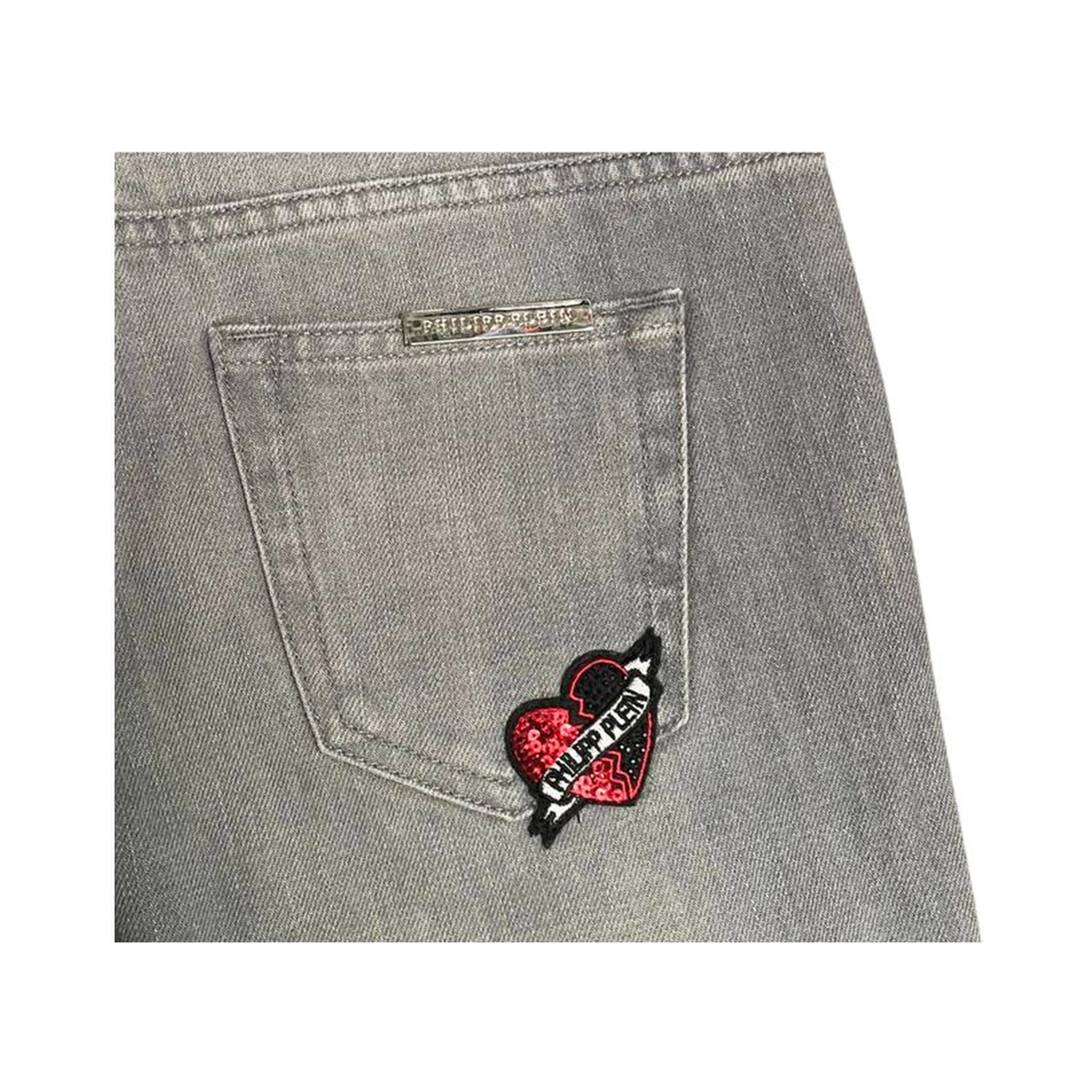 Grey Cotton Women's Jeans