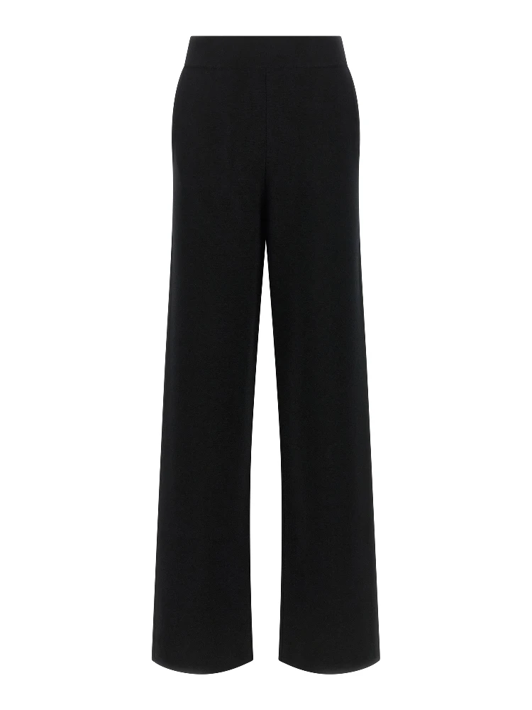 Black Wool Casual Pants