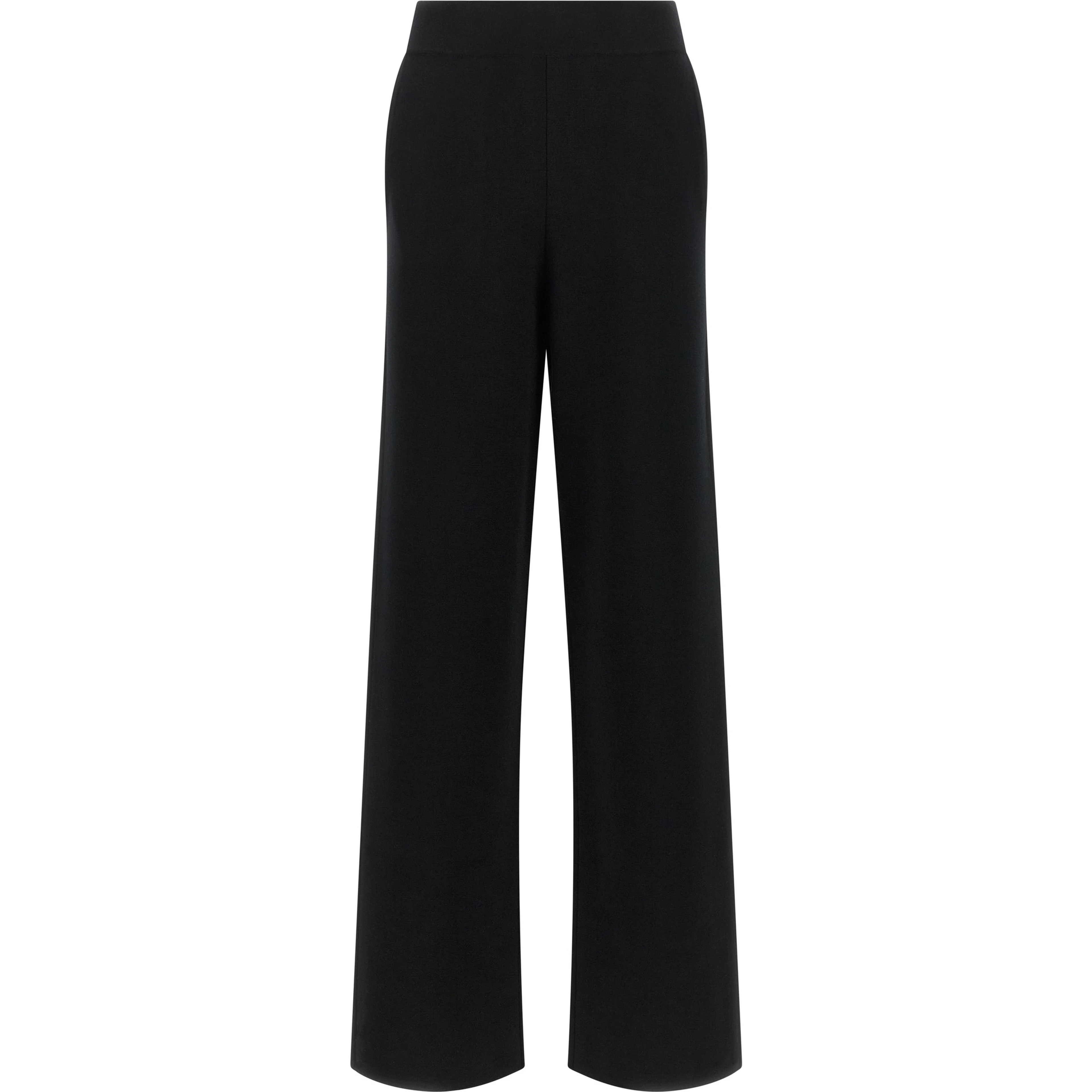 Black Wool Casual Pants