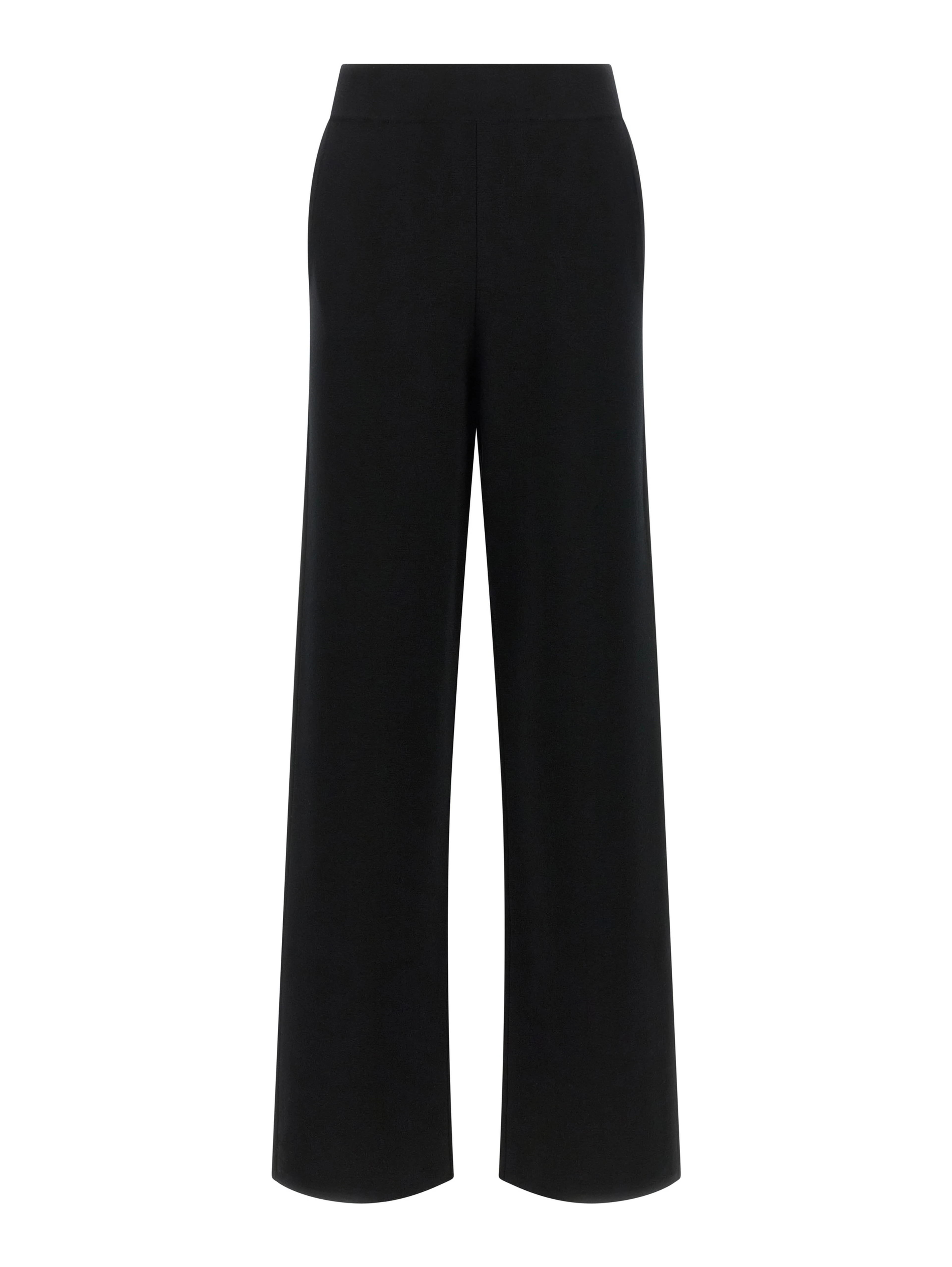 Black Wool Casual Pants