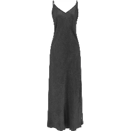 Black Viscose Long Dress