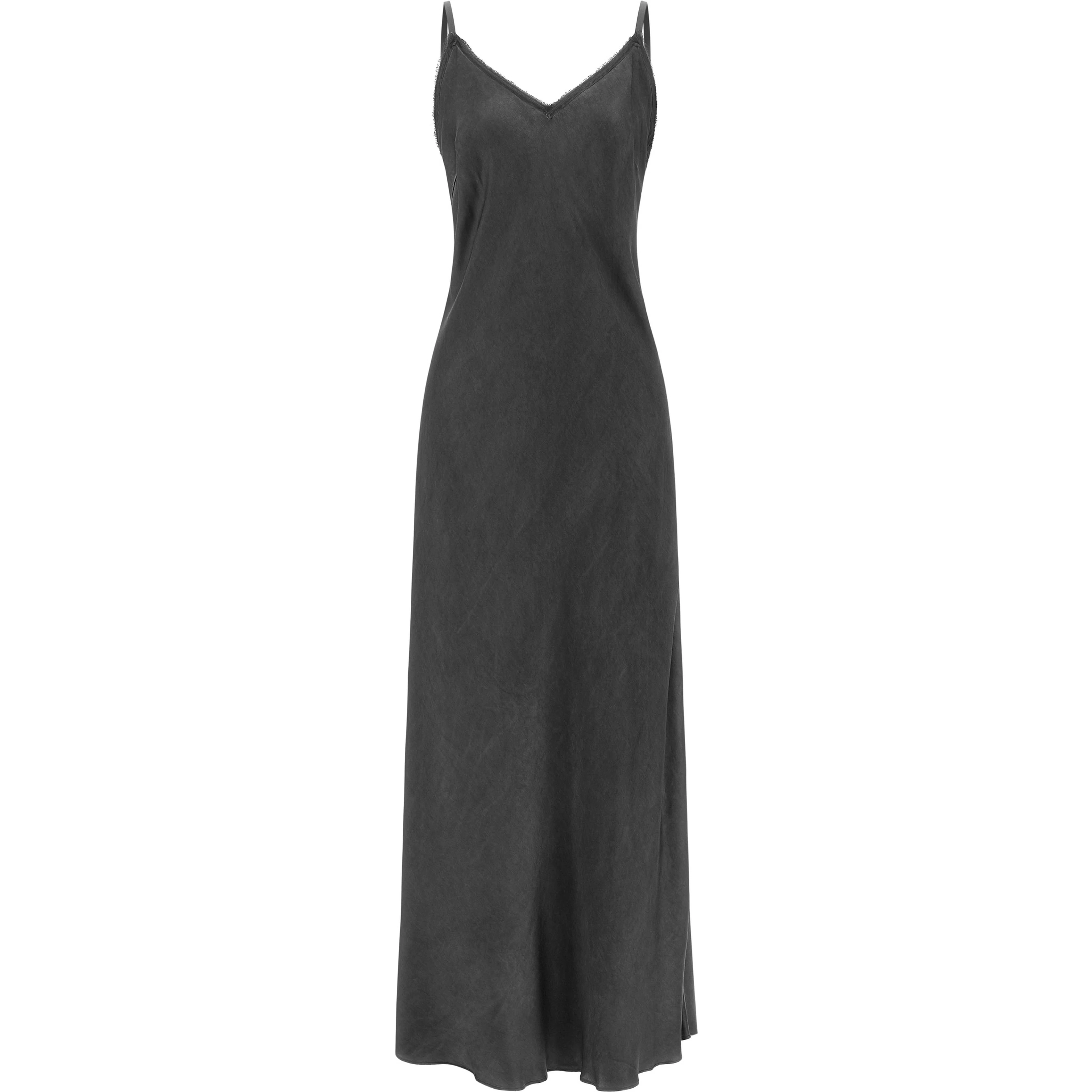 Black Viscose Long Dress