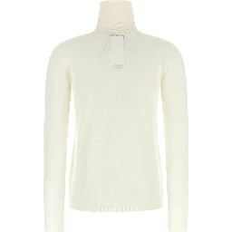 White Virgin Wool Cardigan