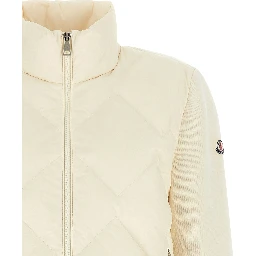 White Polyester Cardigan