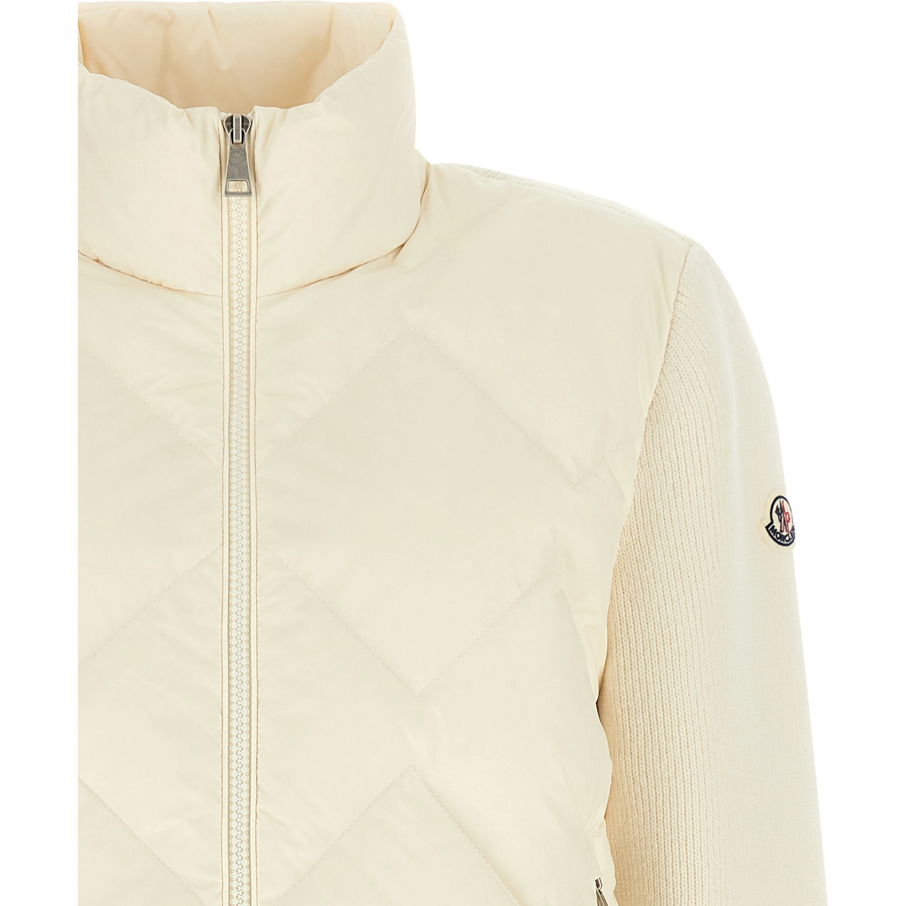 White Polyester Cardigan