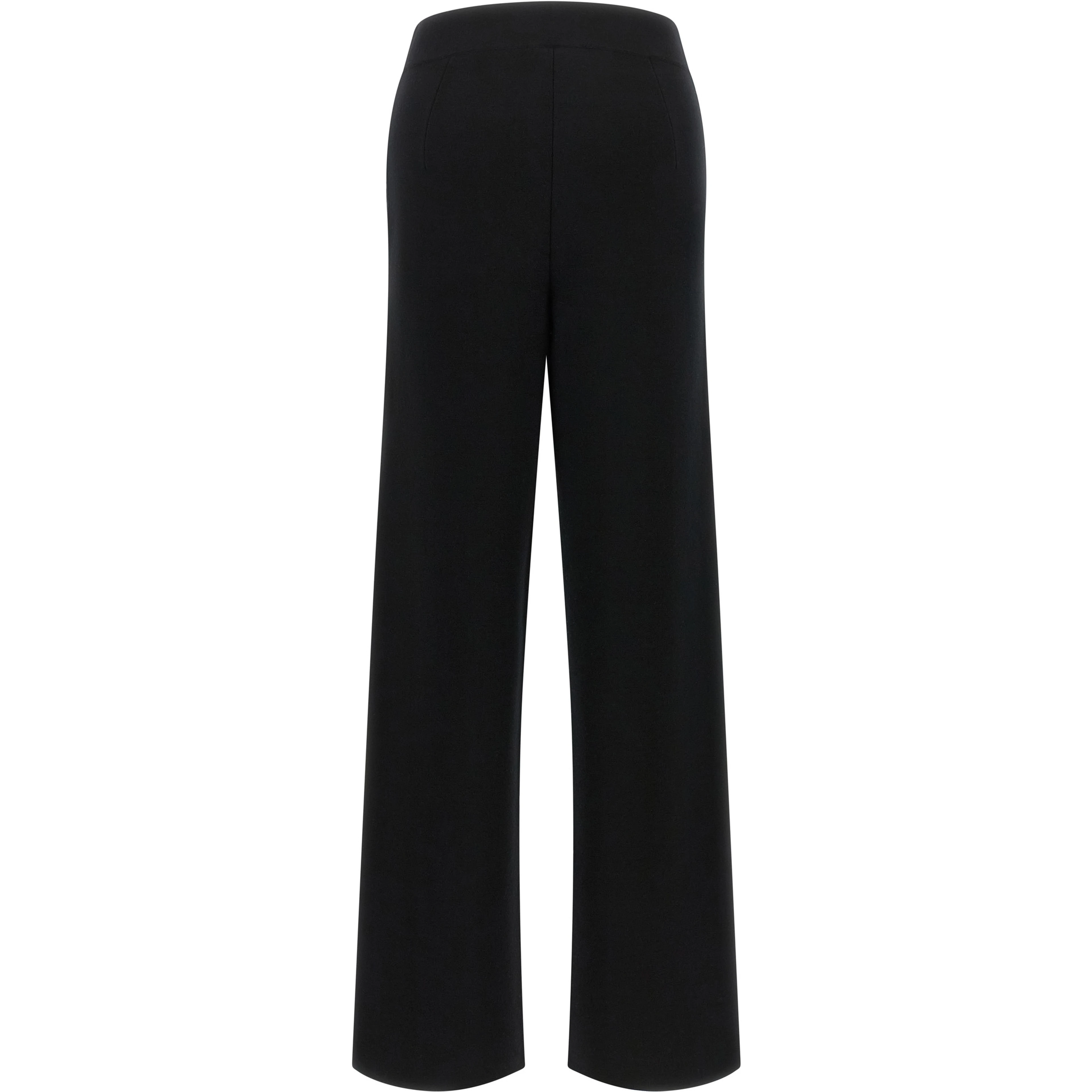 Black Wool Casual Pants