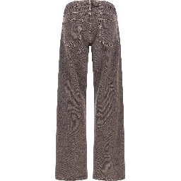 Purple Cotton Relaxed Fit Jeans