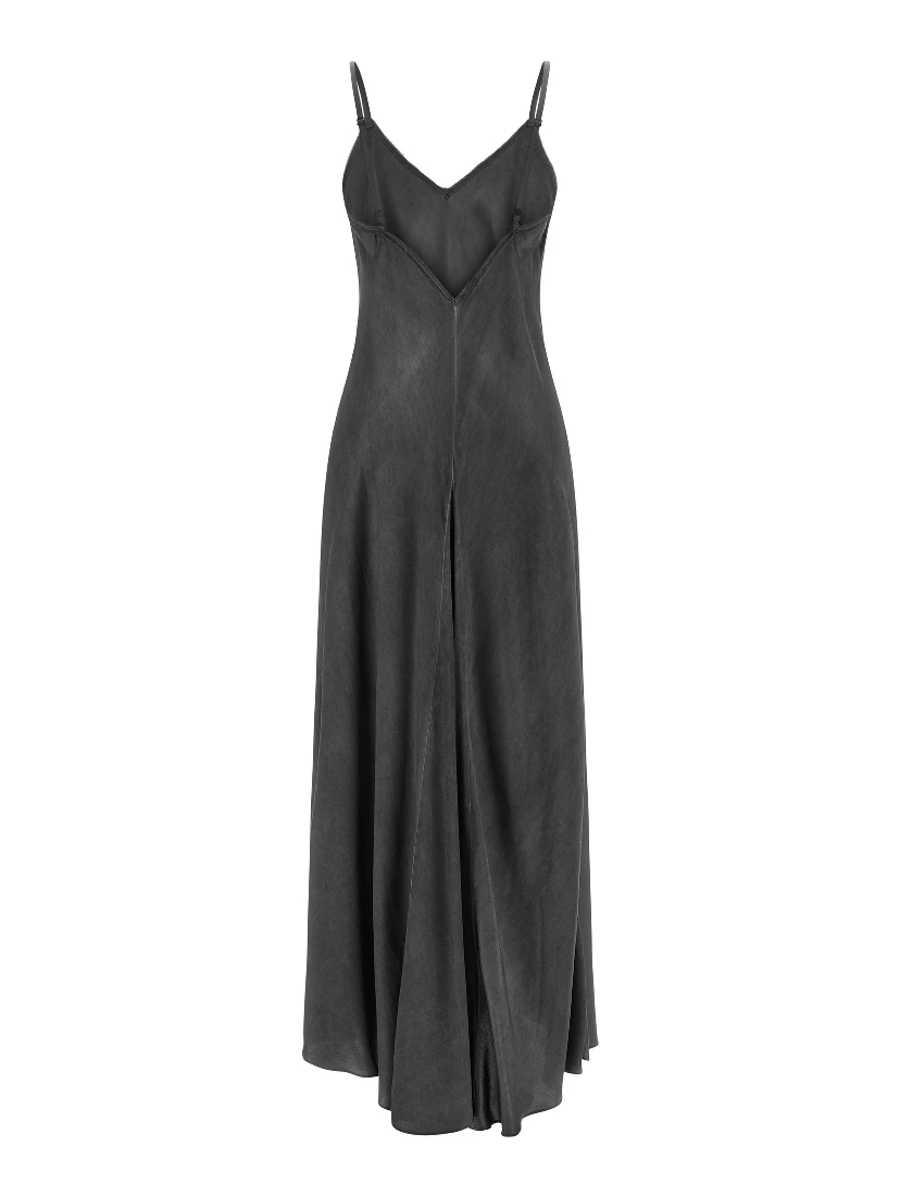 Black Viscose Long Dress
