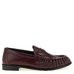 Bordeaux Calfskin Slip-On Loafers