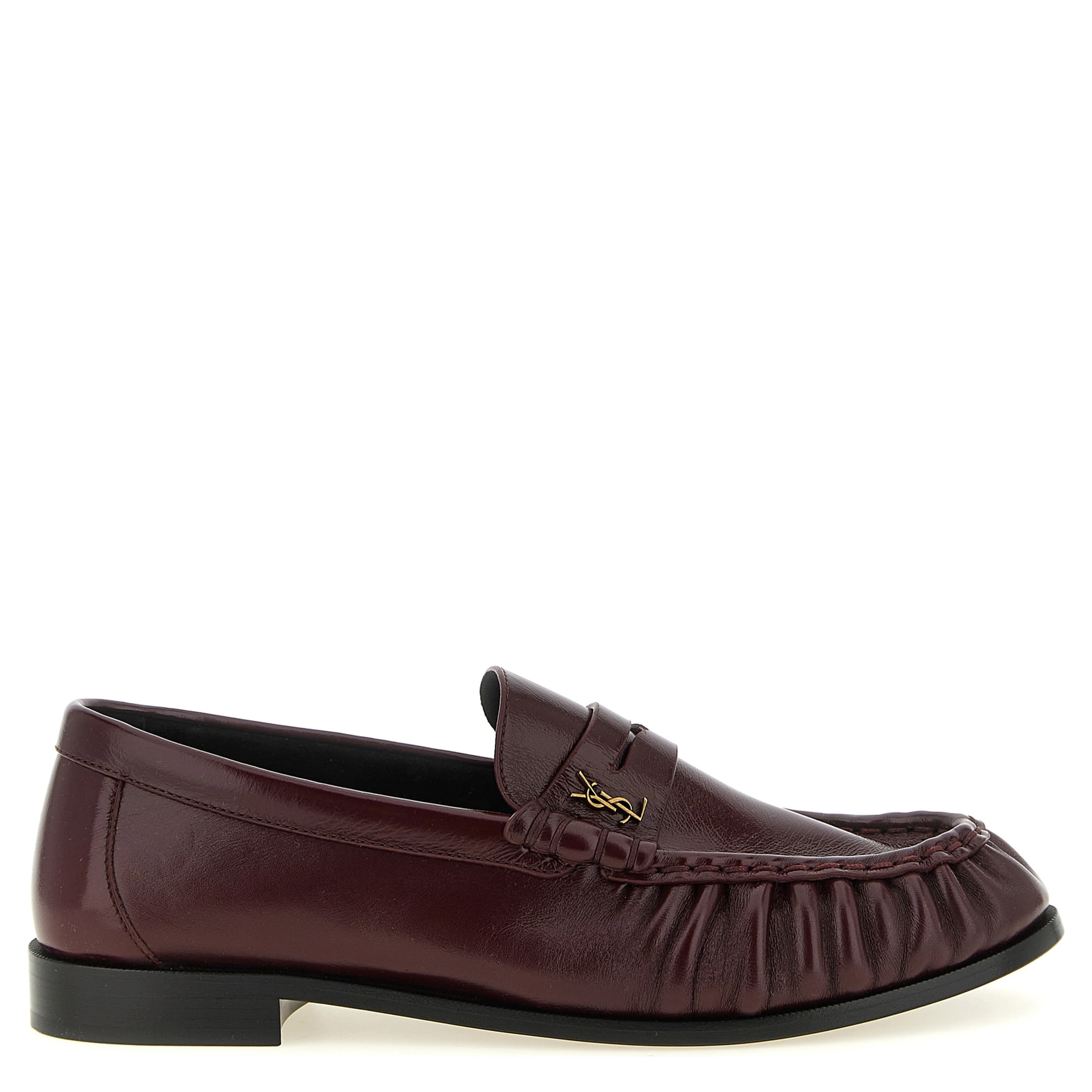 Bordeaux Calfskin Slip-On Loafers