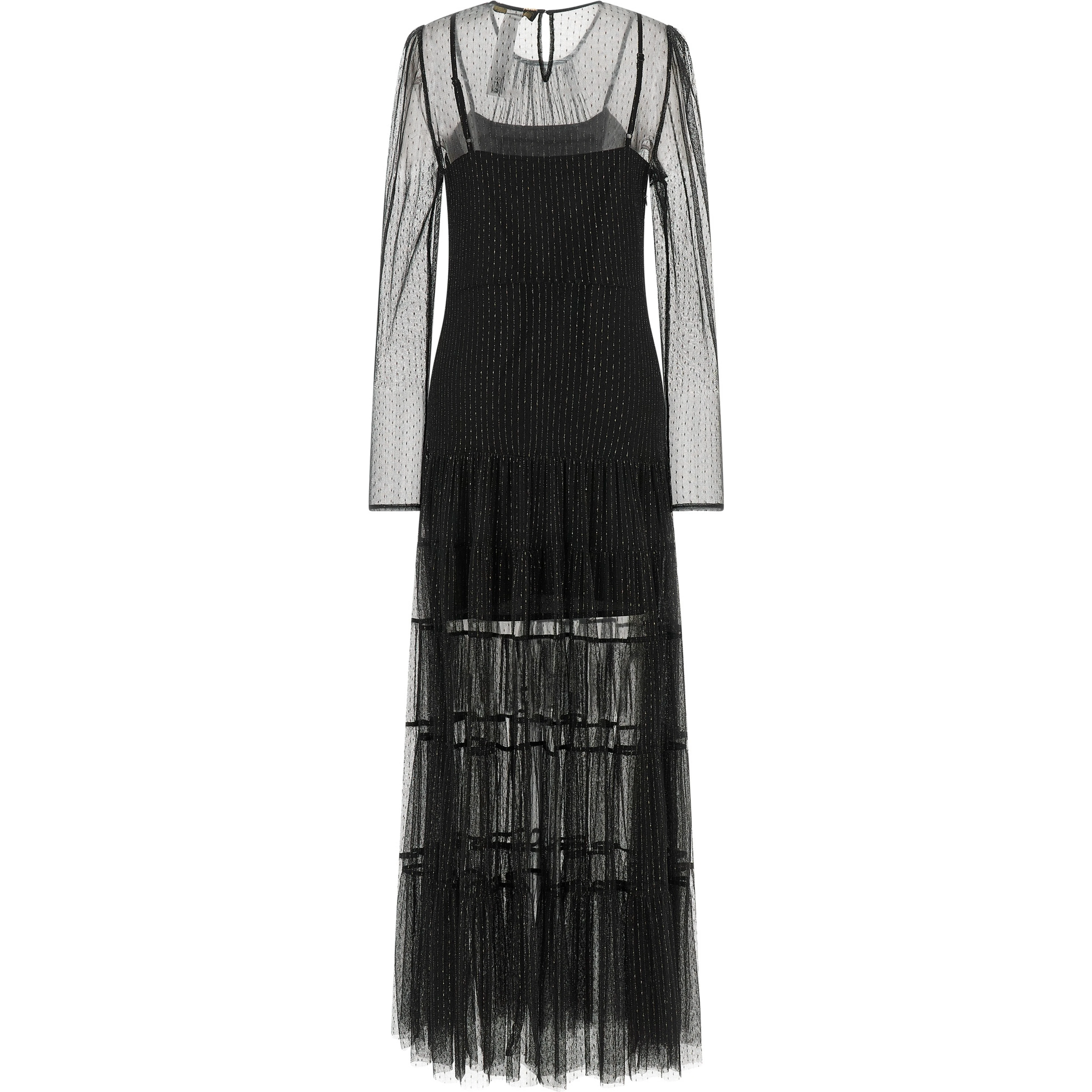 Black Polyamide Long Dress