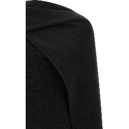 Black Virgin Wool Midi Dress