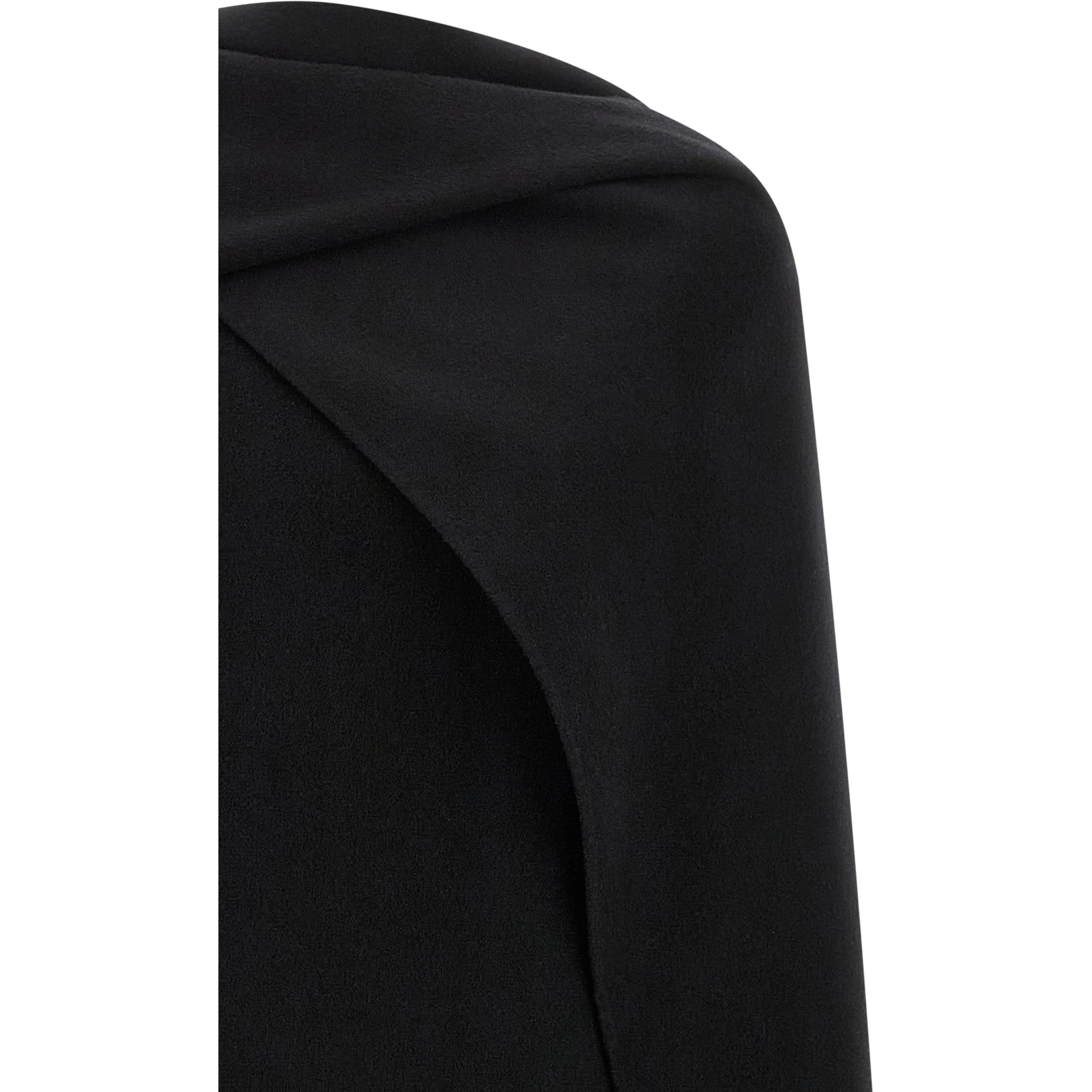 Black Virgin Wool Midi Dress