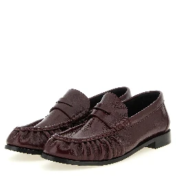 Bordeaux Calfskin Slip-On Loafers