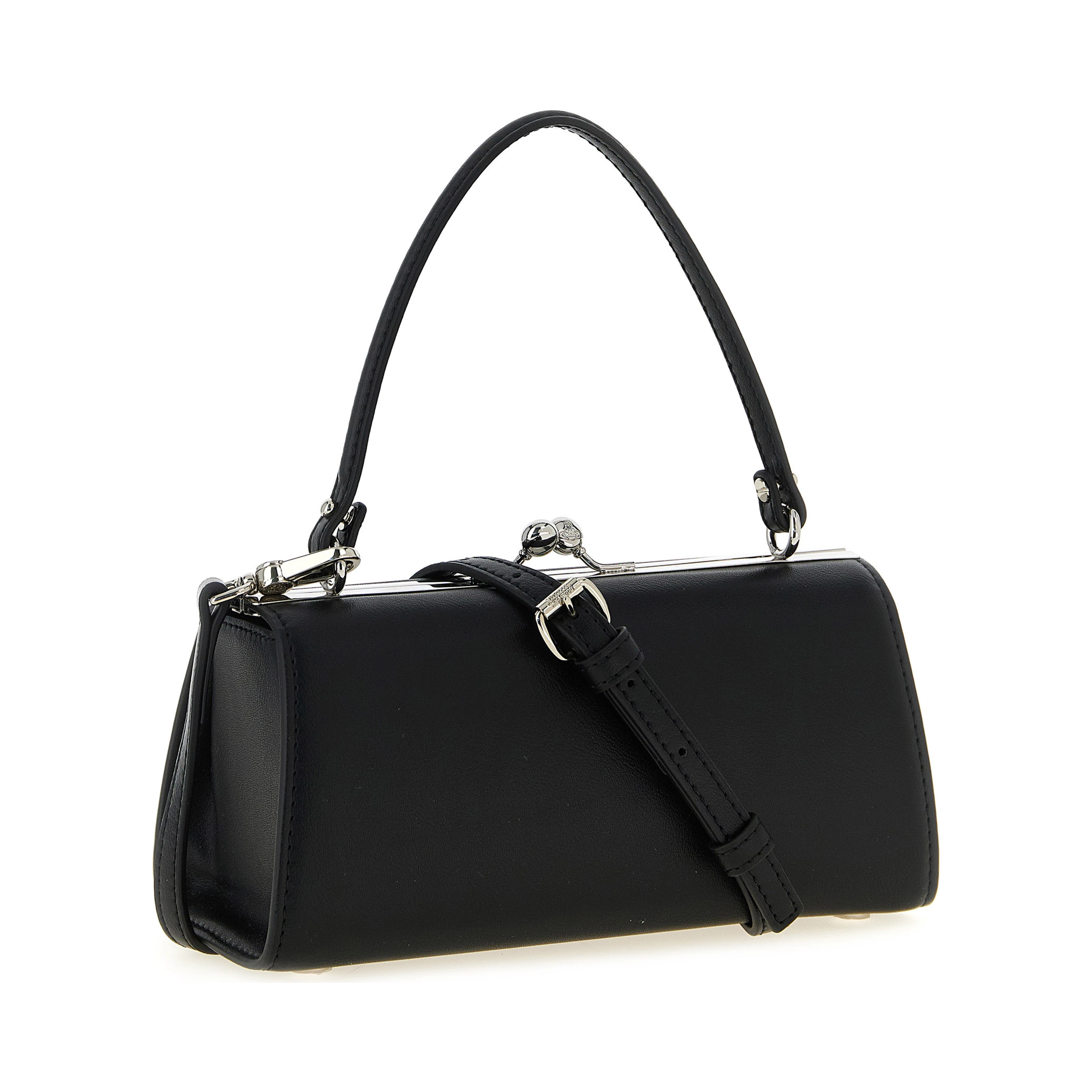 Black Polyester Handbag