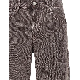 Purple Cotton Relaxed Fit Jeans