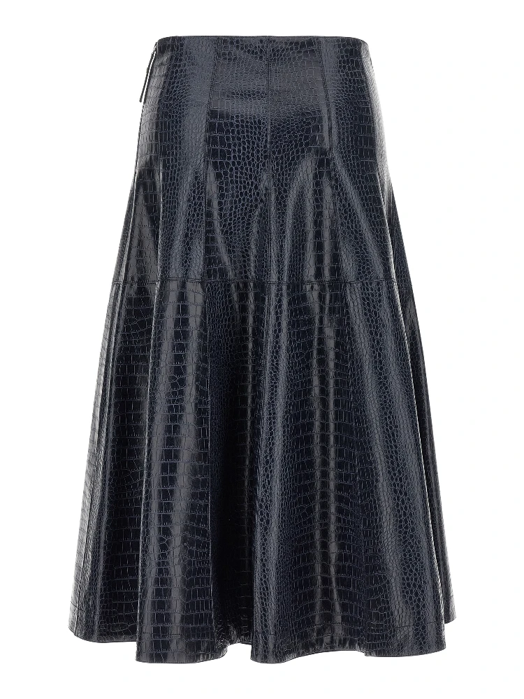Blue Viscose Midi Skirt alternative