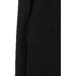 Black Virgin Wool Midi Dress