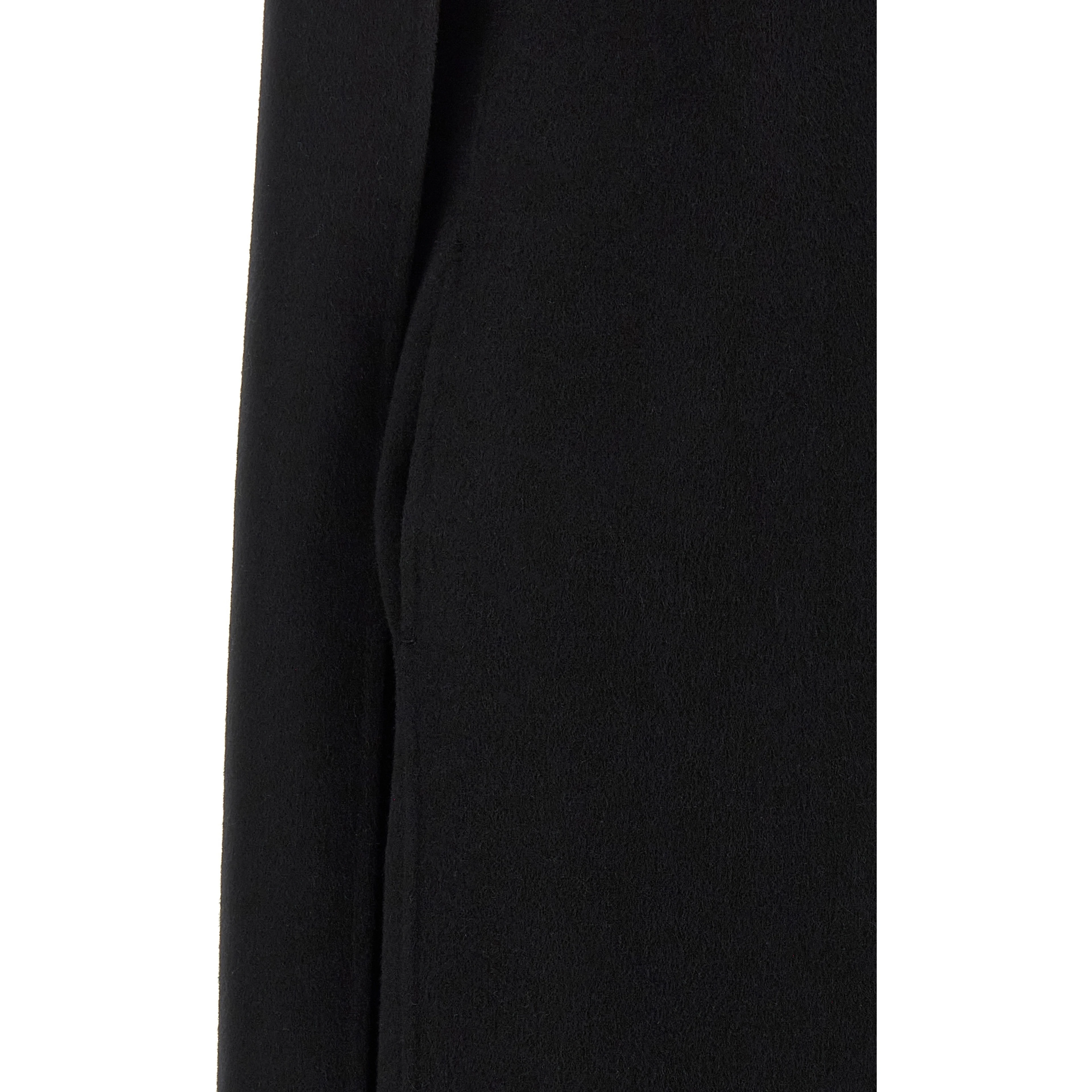 Black Virgin Wool Midi Dress