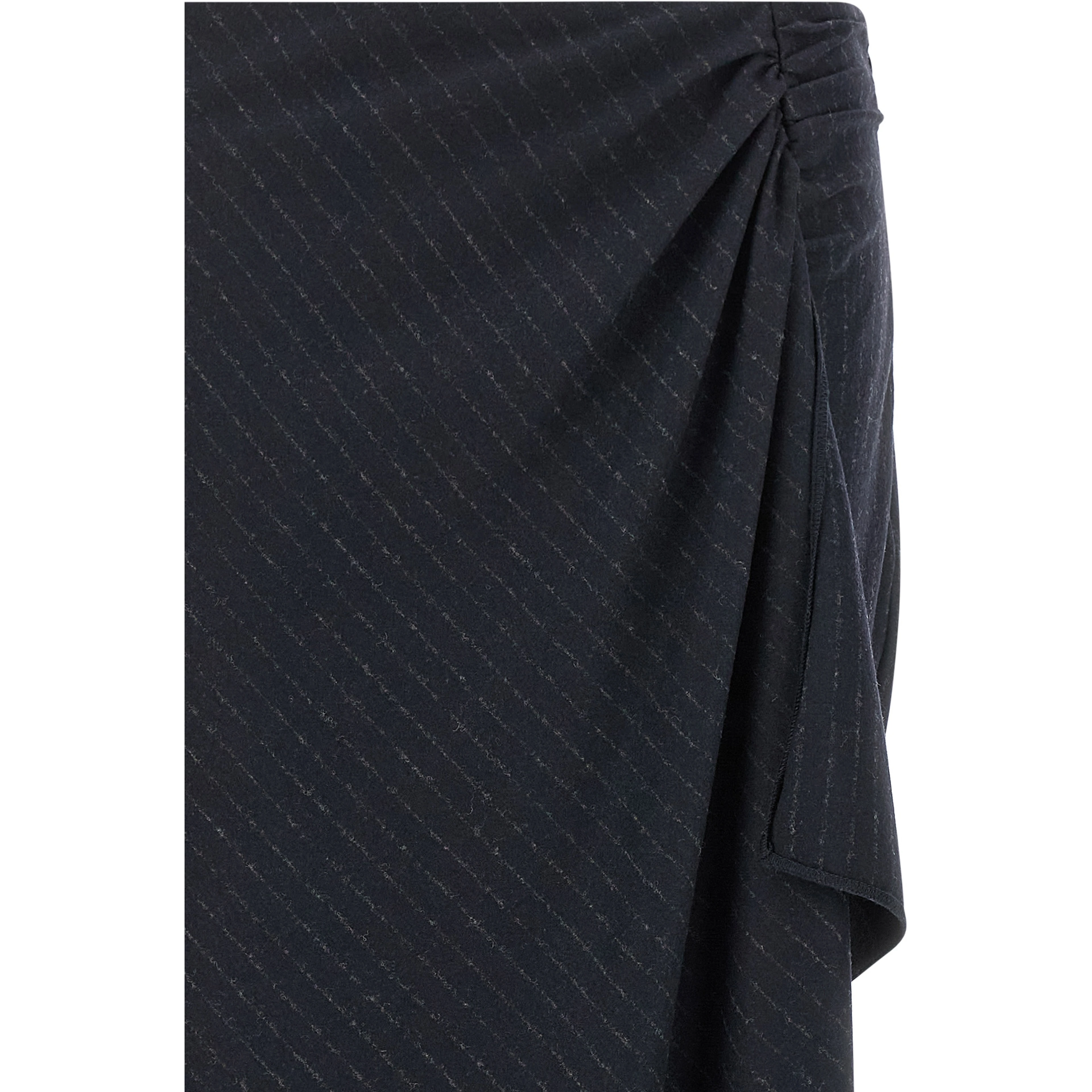 Blue Polyester Mini Skirt
